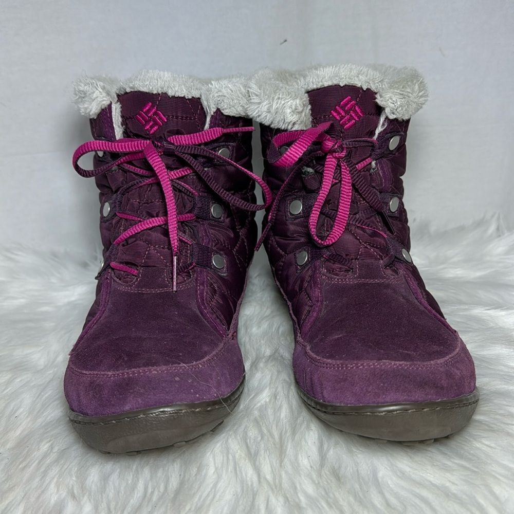 Columbia Powder Summit Quilted Waterproof Suede Lace Up Booties Sz‎ 10 - Picture 2 of 6